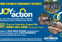 Join Joy In Action at Birds Hill to Raise Awareness and Take a Stand Against Human Trafficking